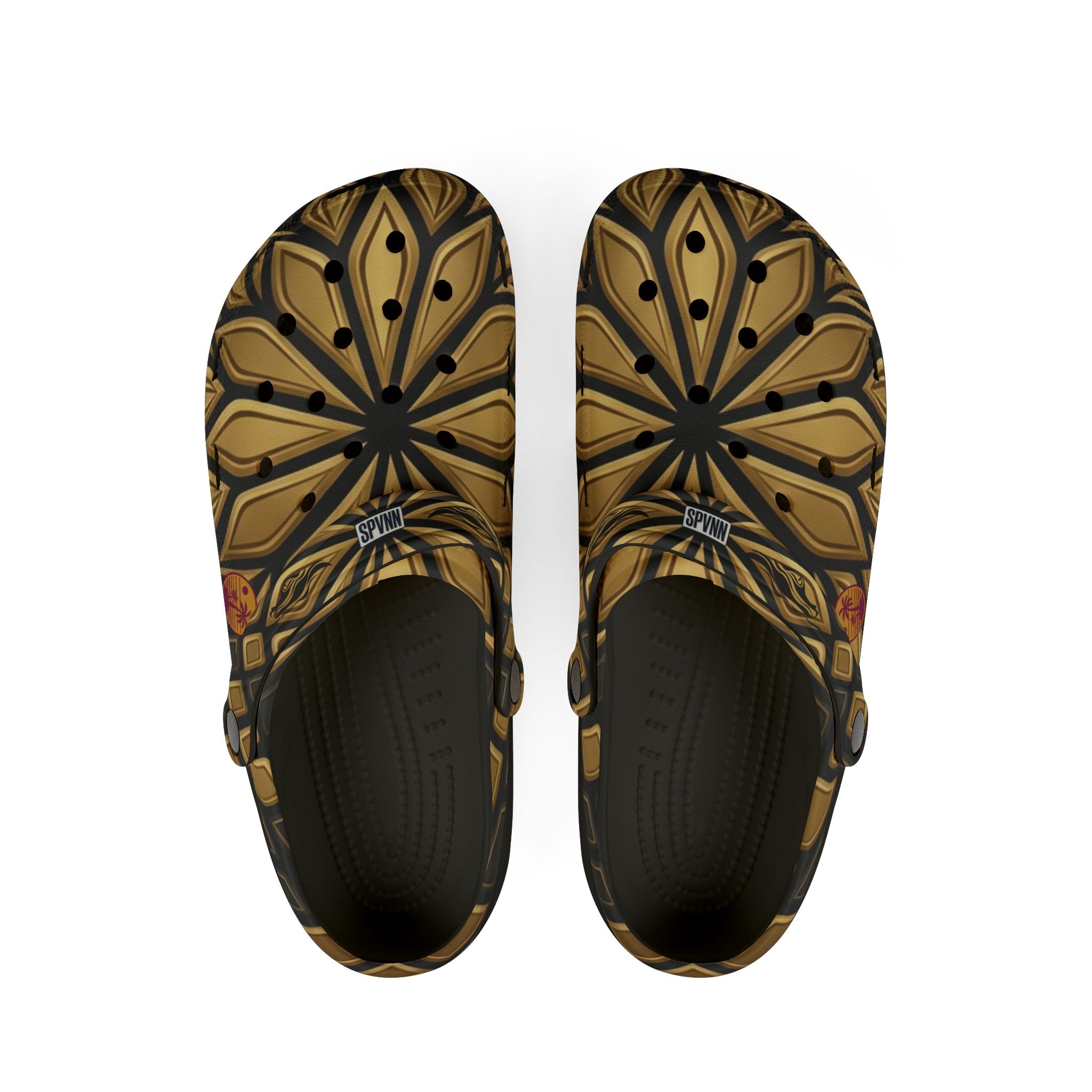 SPVNN Gold Mandala Clog — Comfortable EVA Foam Slip-On Shoes
