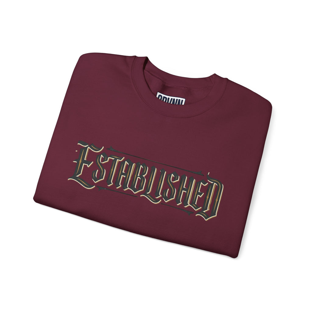 Established Gothic Crewneck Sweatshirt — Vintage Metal Band Style