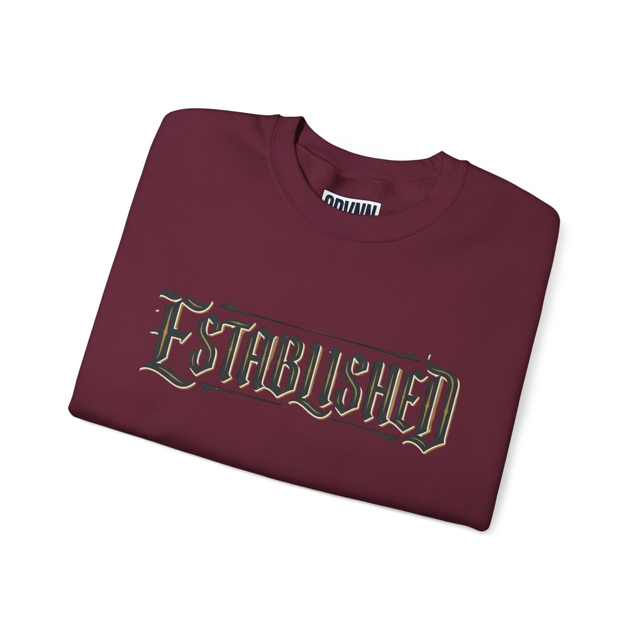 Established Gothic Crewneck Sweatshirt — Vintage Metal Band Style