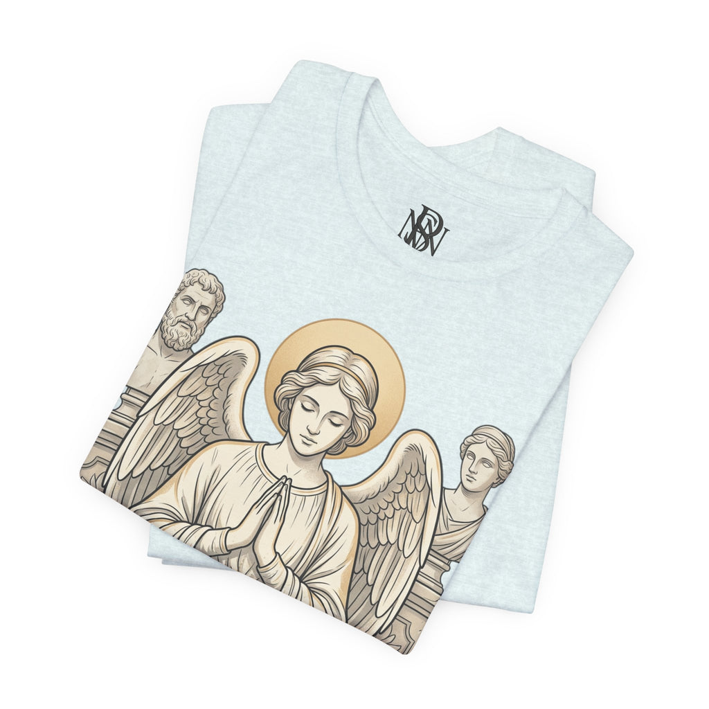 Faith Over Fear Tee — Angel Wings Christian Graphic T-Shirt