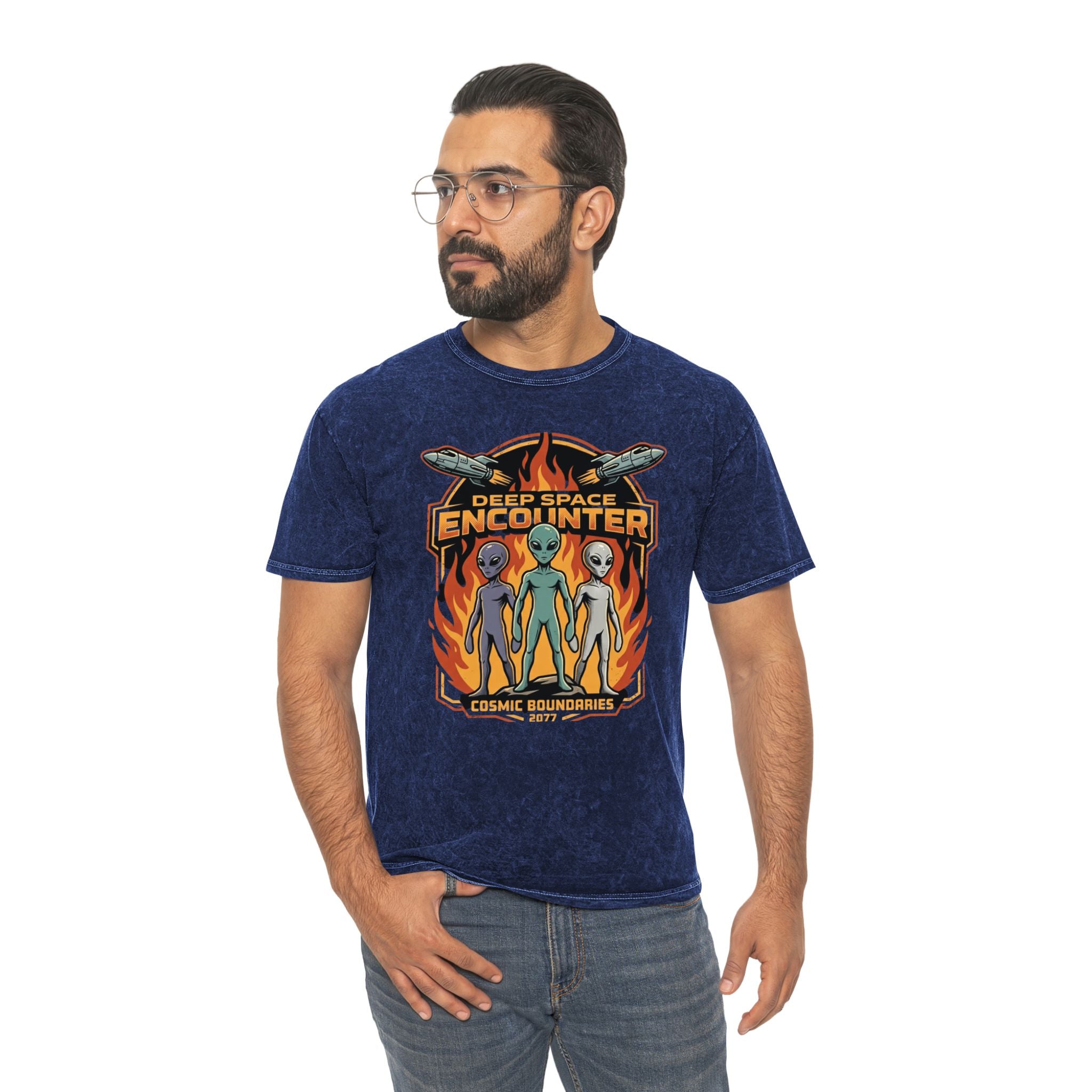 Deep Space Encounter Alien T-Shirt — Astra Defenders Graphic Tee