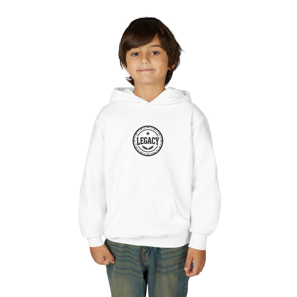 Youth Hoodie – 'Legacy' Vintage Circle Logo Sweatshirt