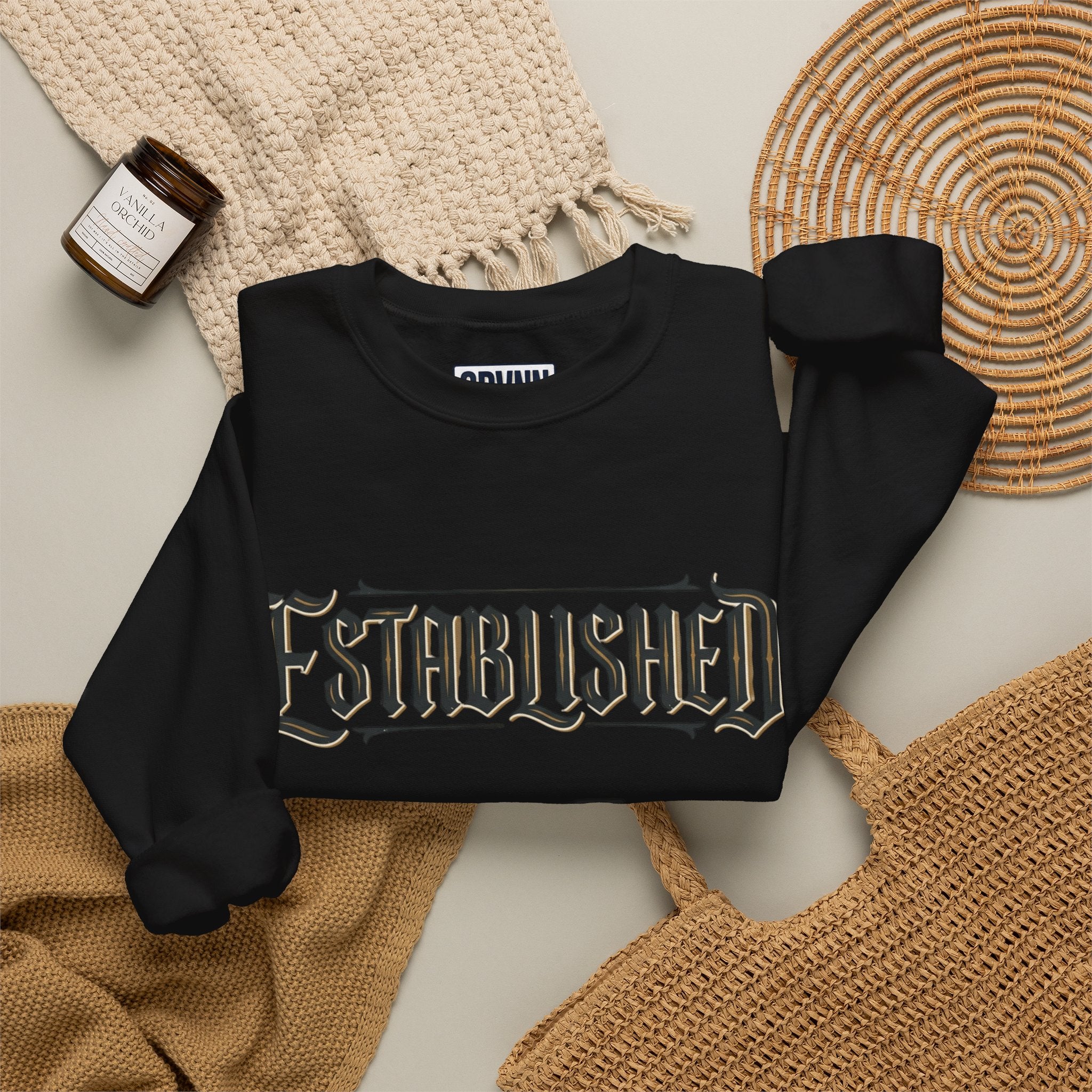 Established Gothic Crewneck Sweatshirt — Vintage Metal Band Style
