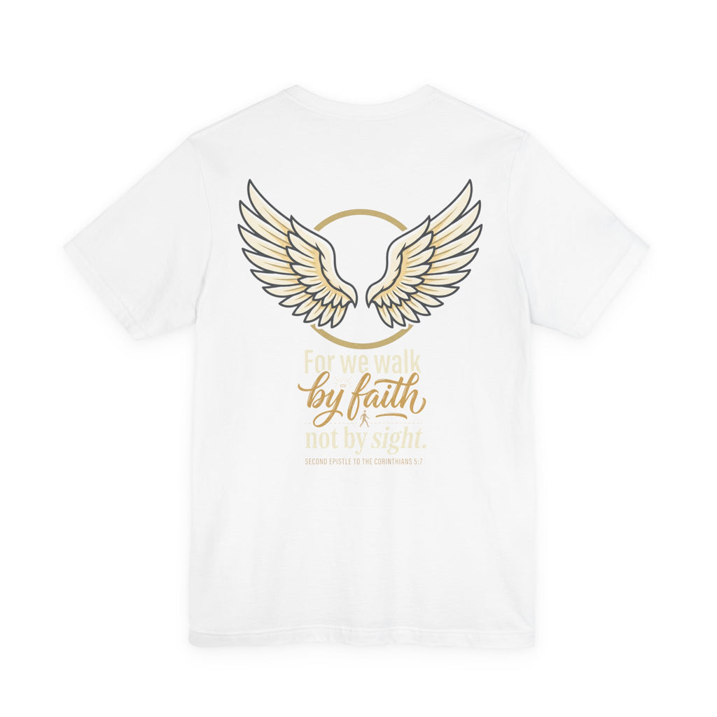 Faith Over Fear Tee — Angel Wings Christian Graphic T-Shirt