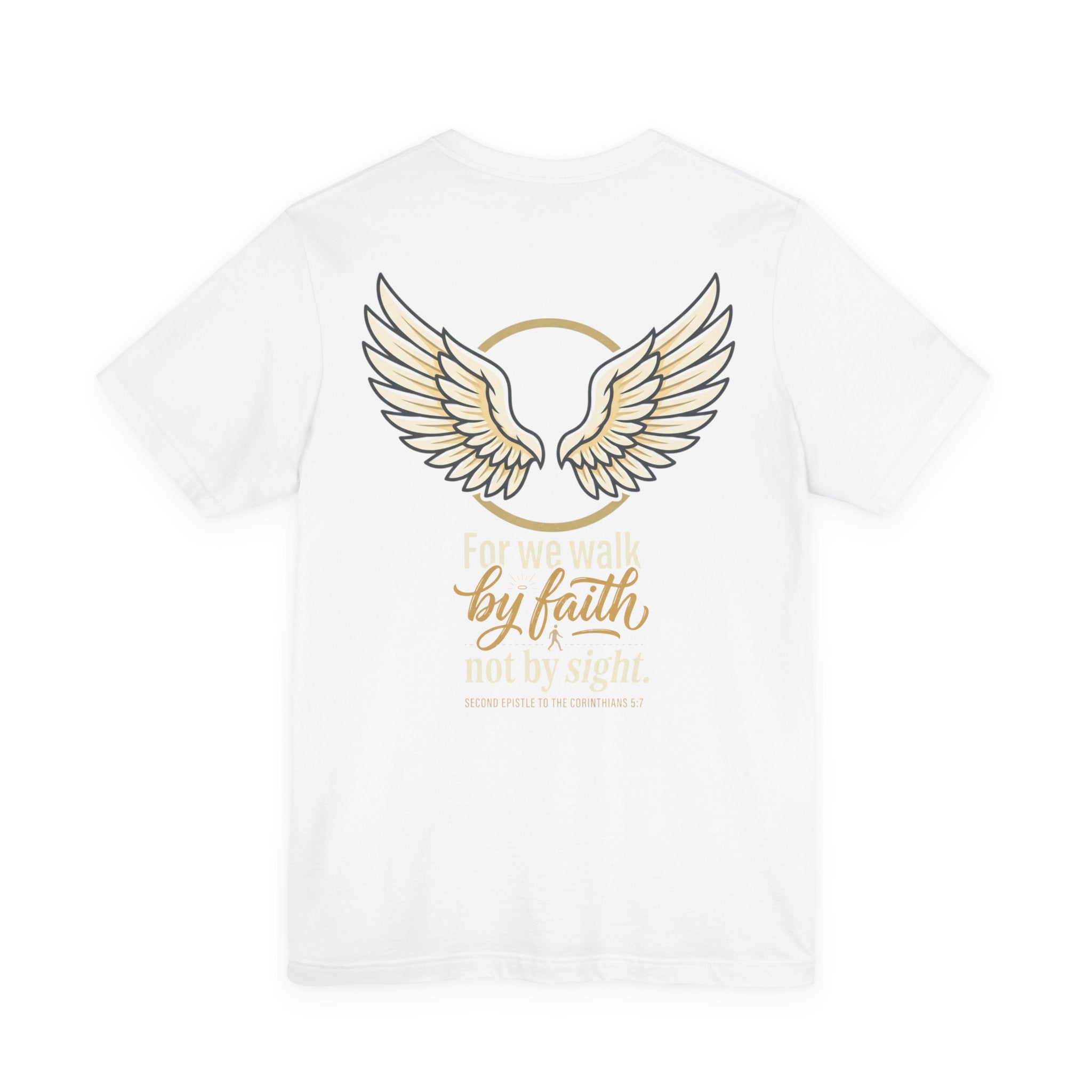 Faith Over Fear Tee — Angel Wings Christian Graphic T-Shirt