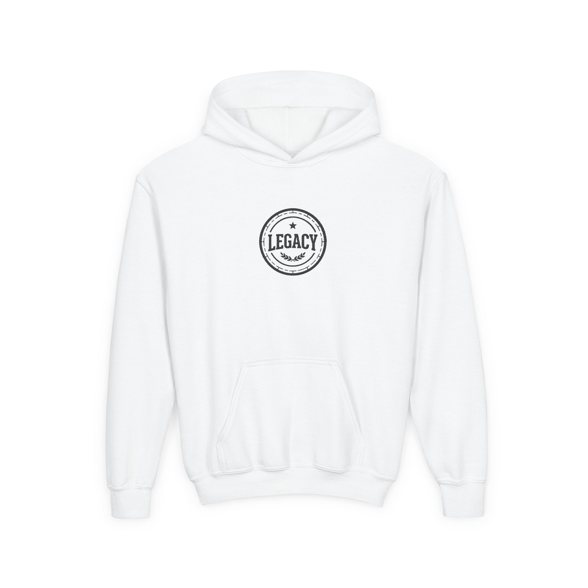 Youth Hoodie – 'Legacy' Vintage Circle Logo Sweatshirt