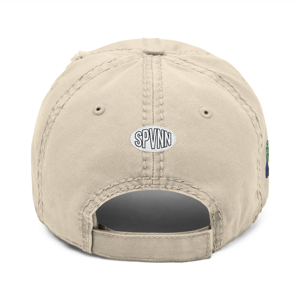 Distressed Embroidered Hat