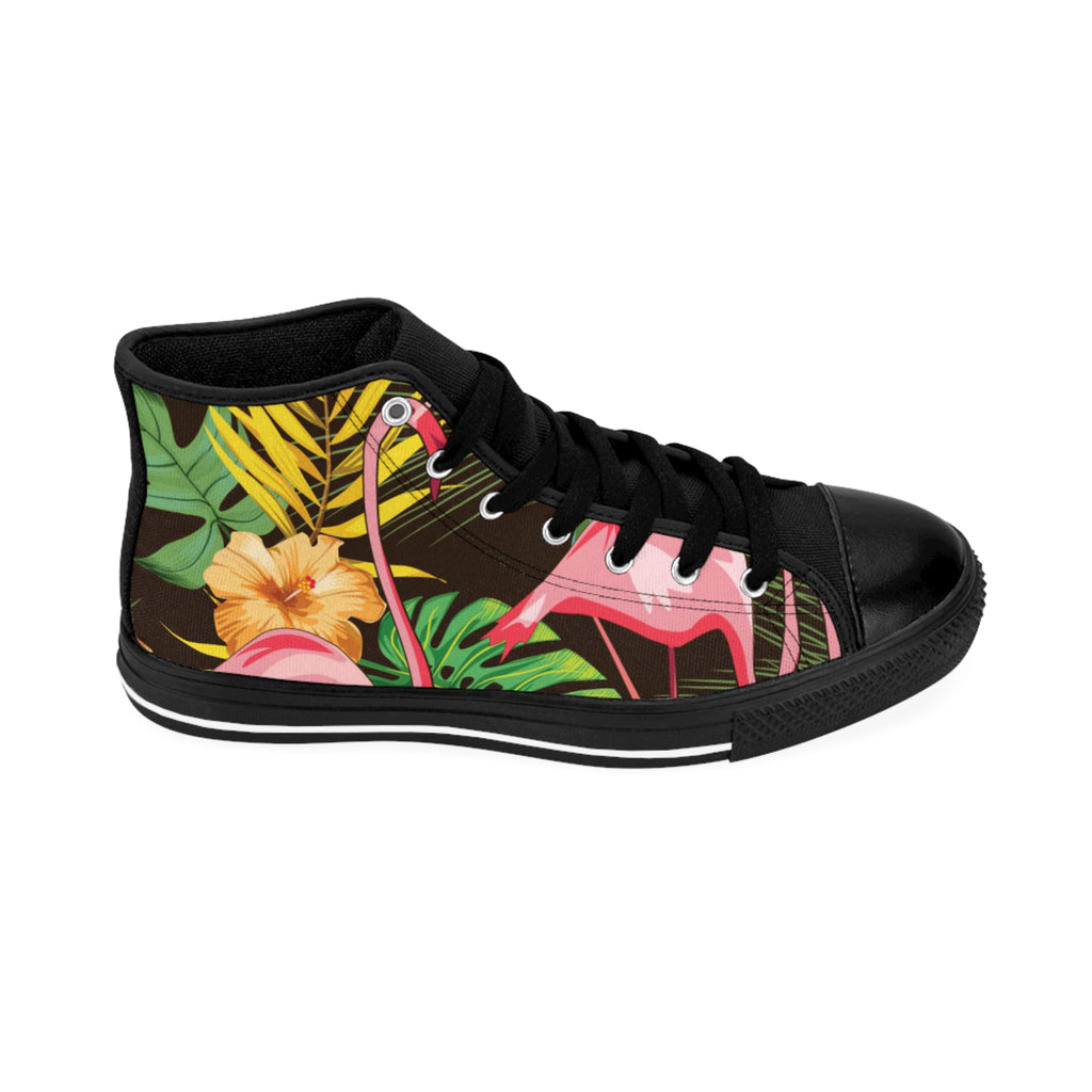 Tropical Flamingo High-Top Sneakers
