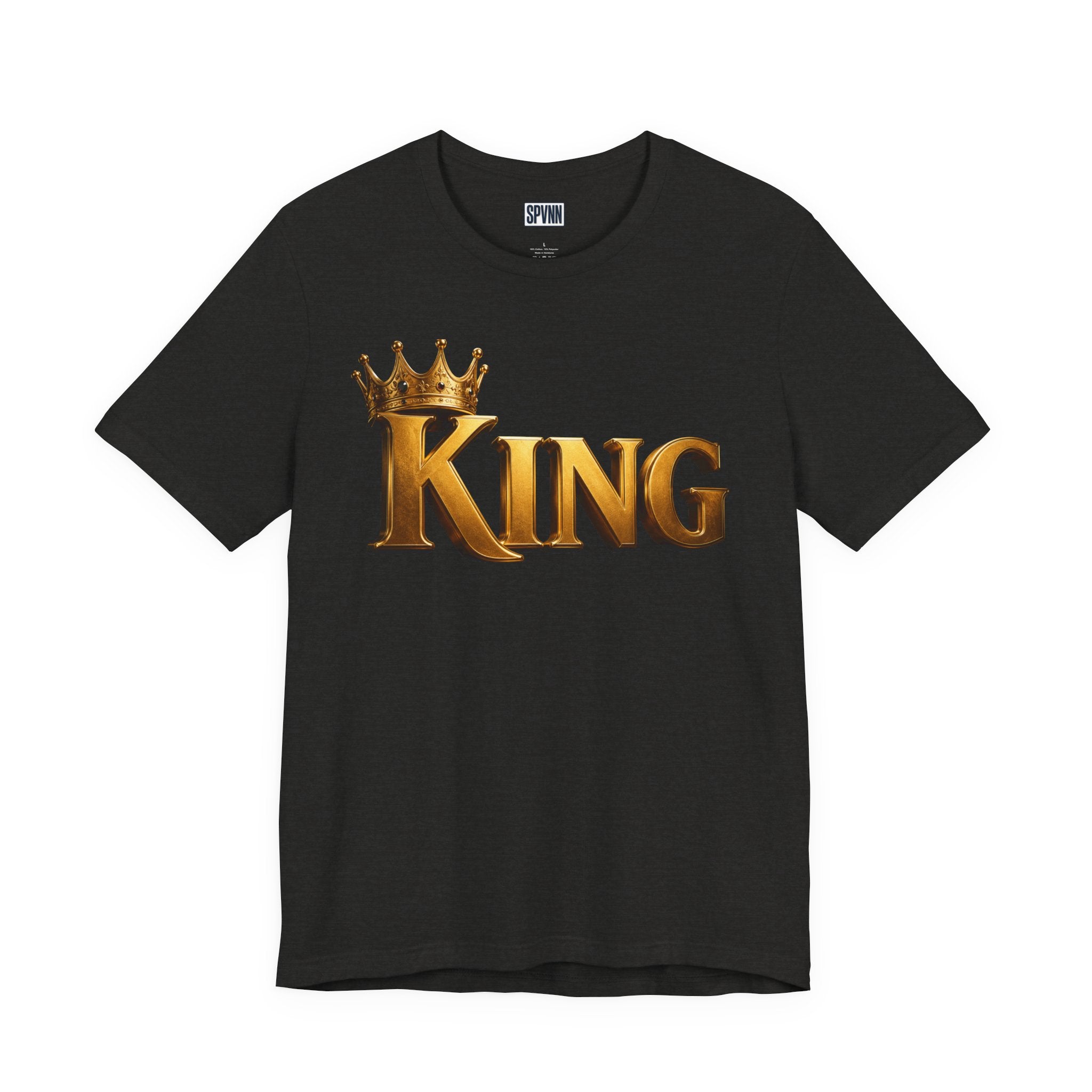 King Graphic Tee — Gold Crown Shirt for Men & Fathers