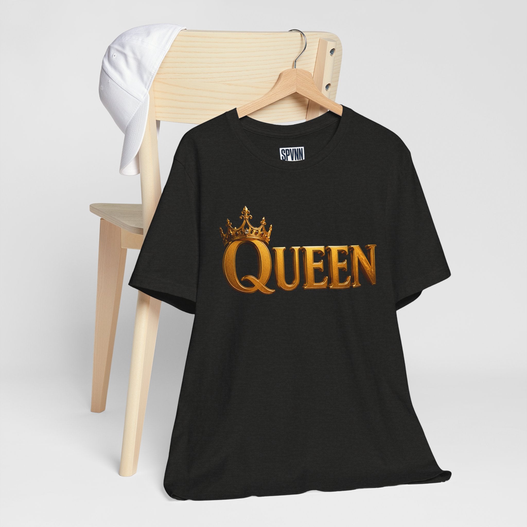 Queen Crown T-Shirt — Gold Royalty Graphic Tee