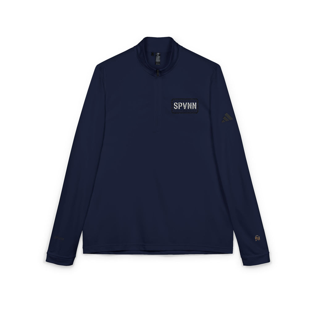Embroidered Quarter-Zip Pullover — White adidas Performance Top