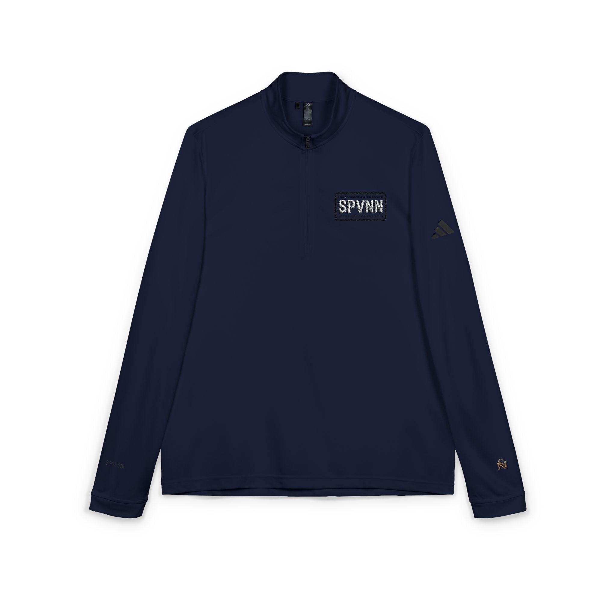 Embroidered Quarter-Zip Pullover — White adidas Performance Top