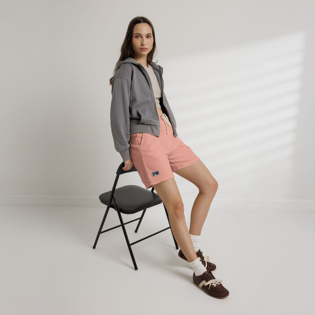 Garment-Dyed Fleece Sweat Shorts — Lightweight Casual Lounge Shorts with SPWNN Patch