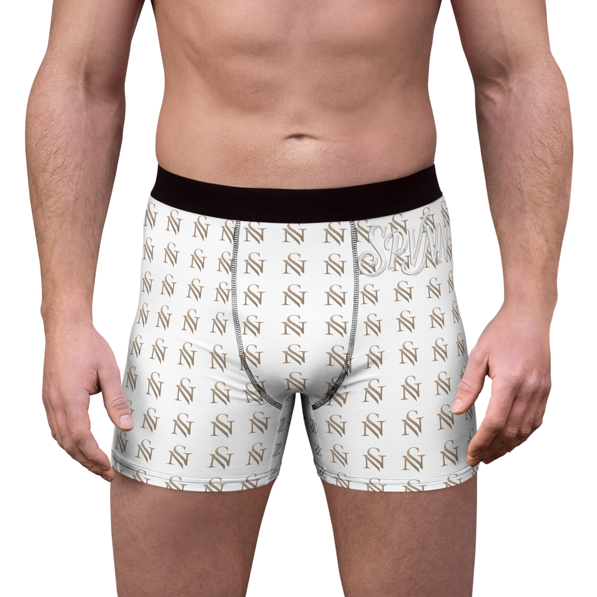 Monogrammed Boxer Briefs — All-Over Logo Men’s Underwear