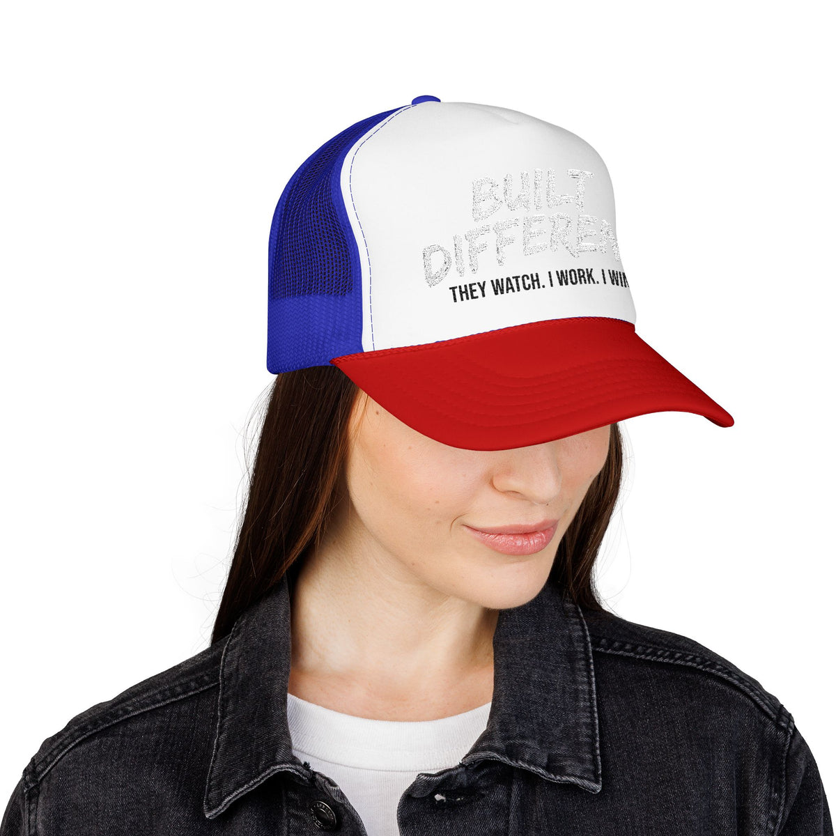 Trucker Hat — "Built Different" Foam Mesh Cap