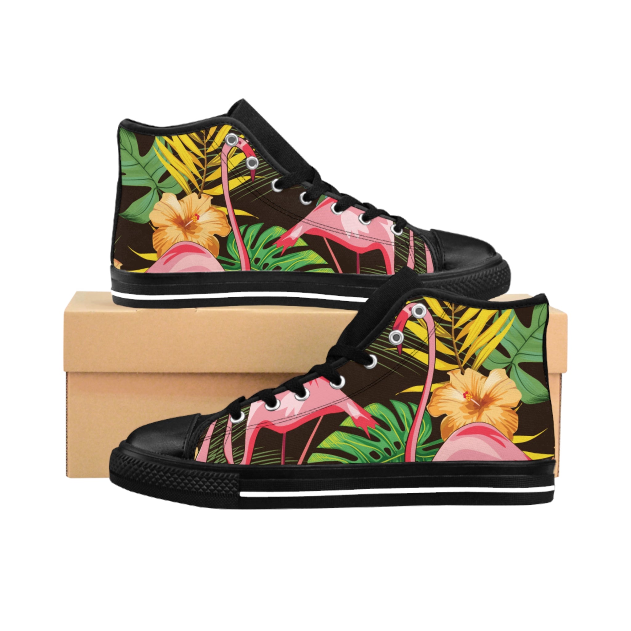 Tropical Flamingo High-Top Sneakers