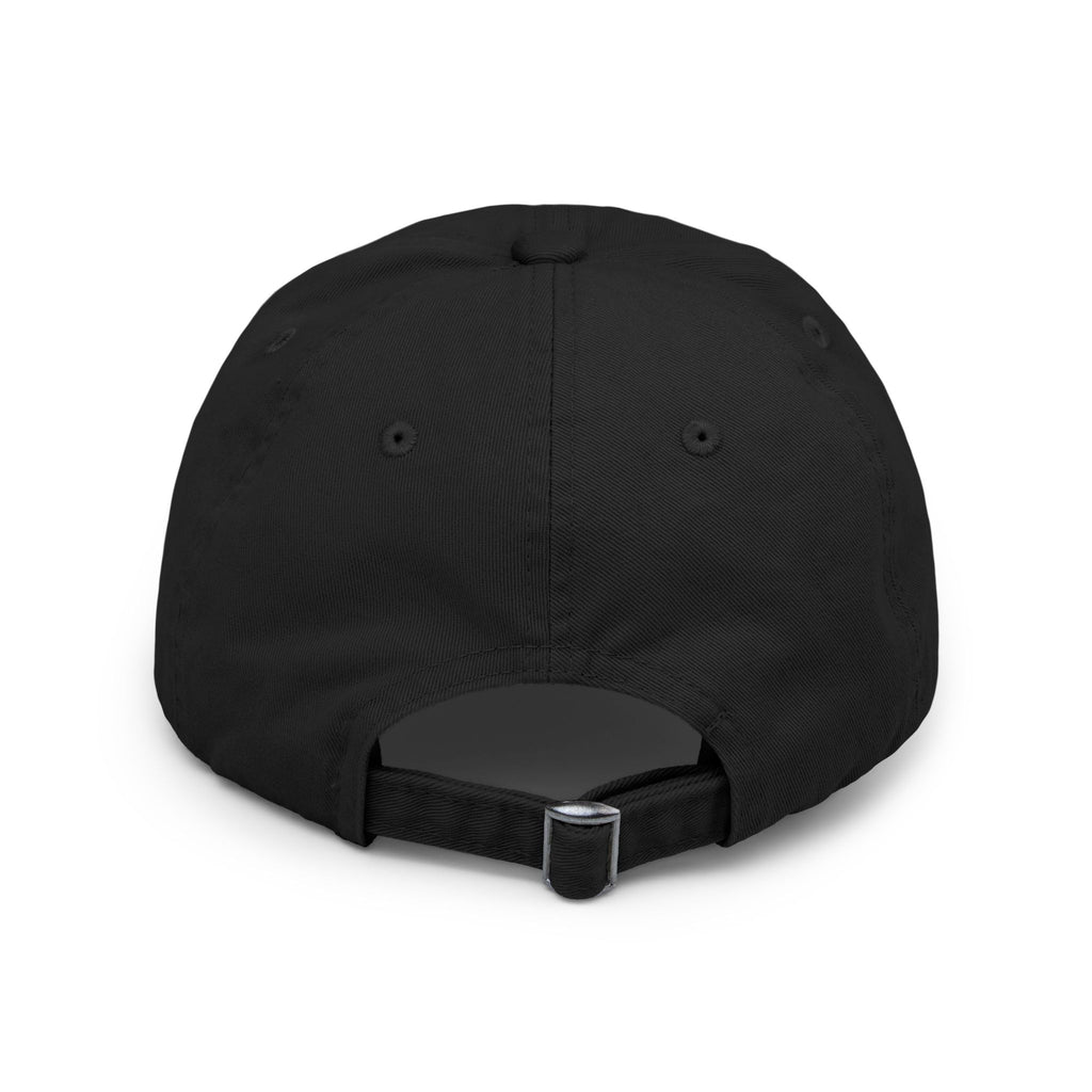 Distressed Black Baseball Cap with Gold 'SN' Monogram — Vintage Casual Hat