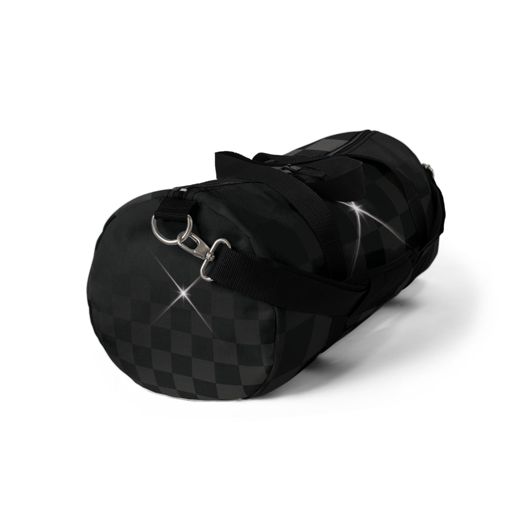 Black Checkerboard Duffel Bag