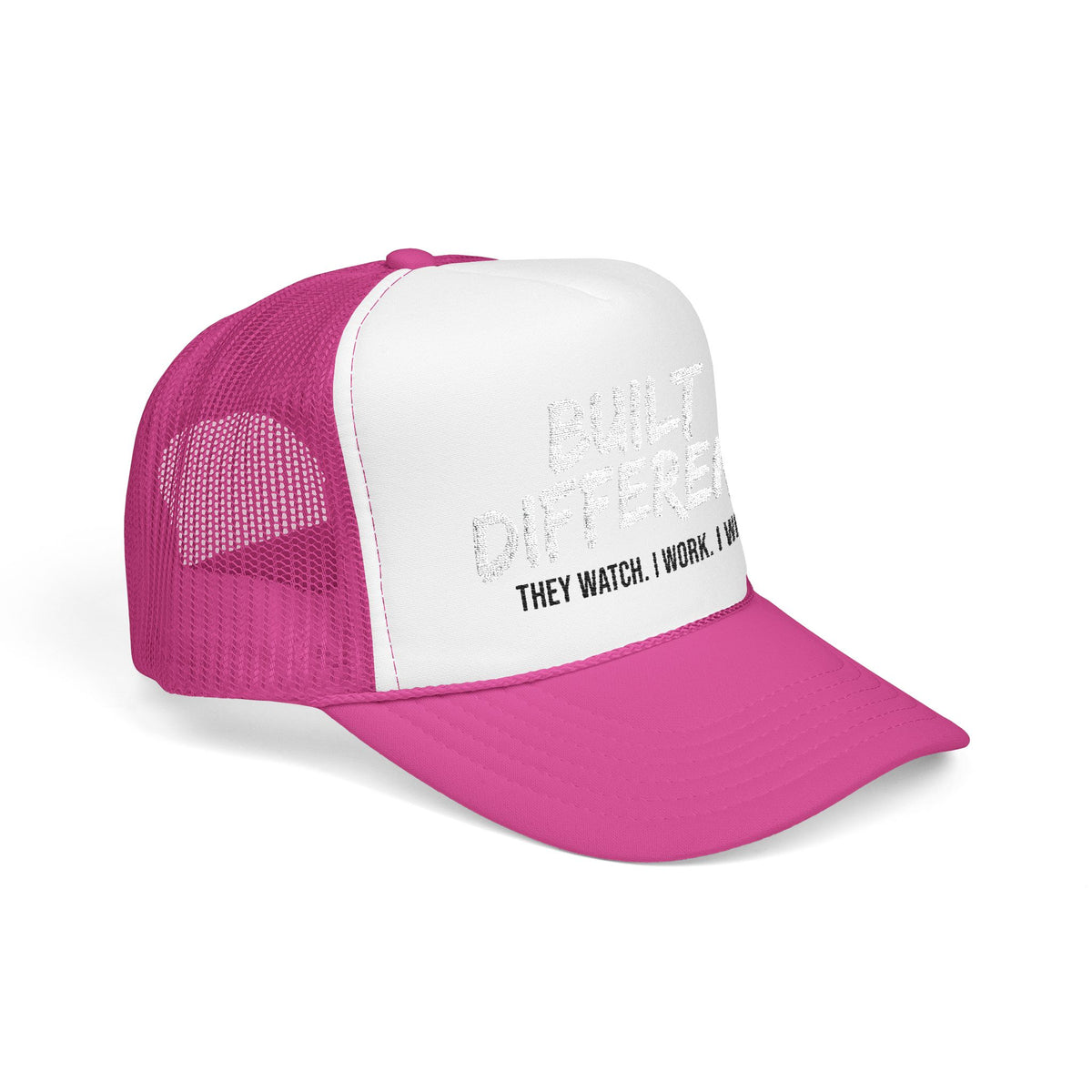 Trucker Hat — "Built Different" Foam Mesh Cap