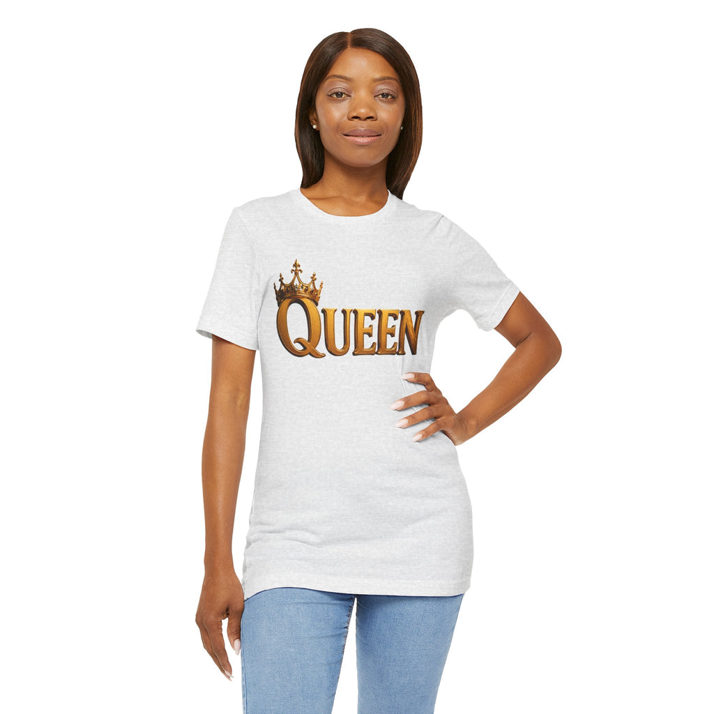 Queen Crown T-Shirt — Gold Royalty Graphic Tee