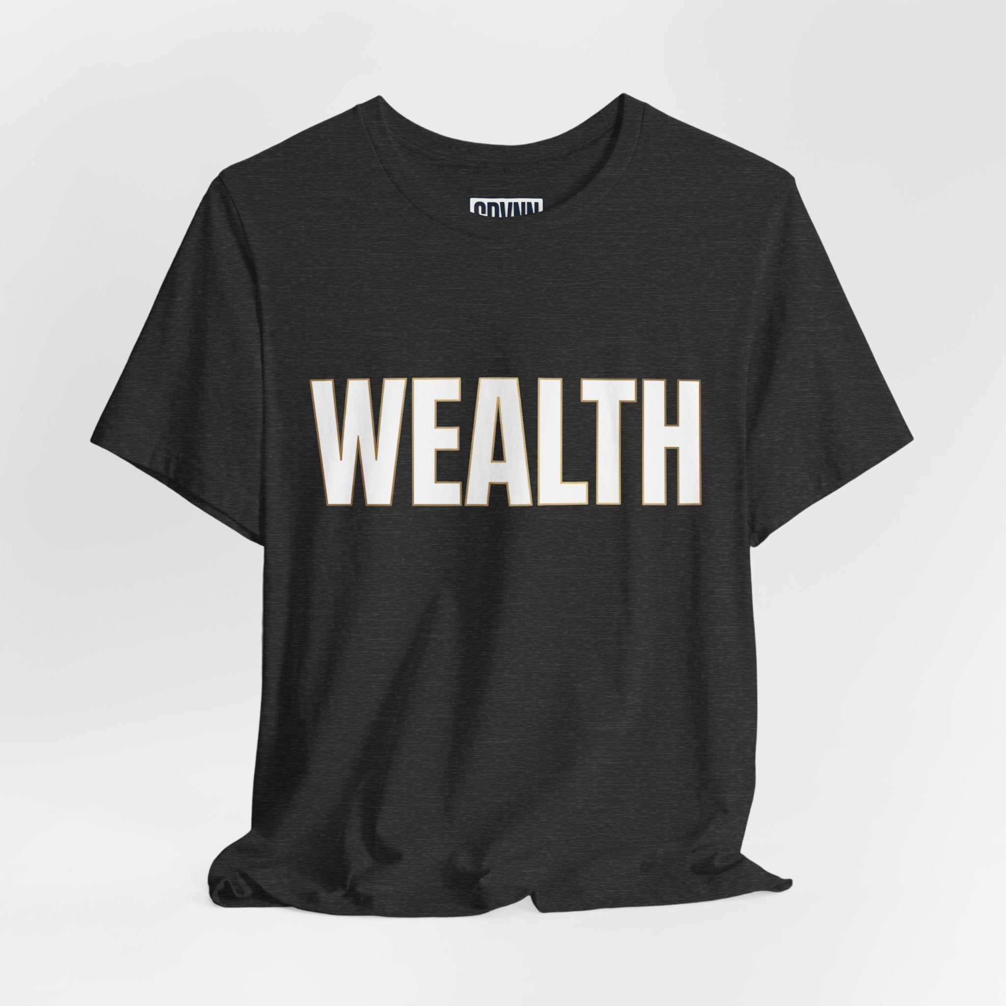 Wealth Graphic Tee — Bold 'WEALTH' Statement T-Shirt