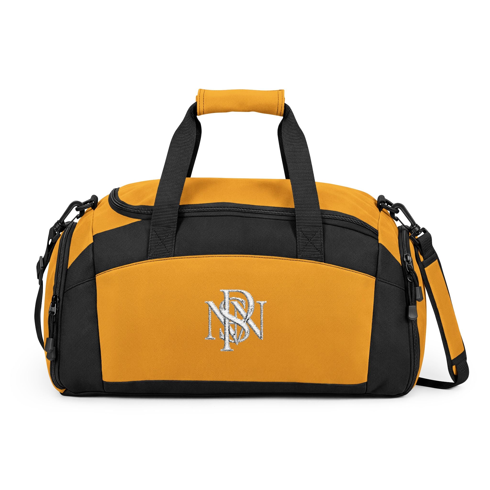 Embroidered Monogram Gym Bag — Black Duffel with NSN Logo