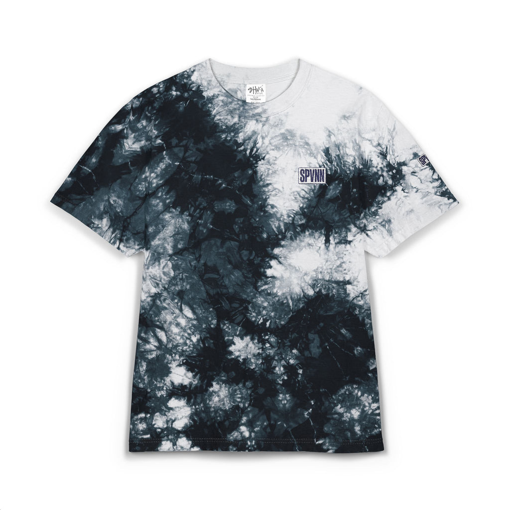 Tie-Dye Spiral Oversized T-Shirt — Rainbow Embroidered Chest Logo