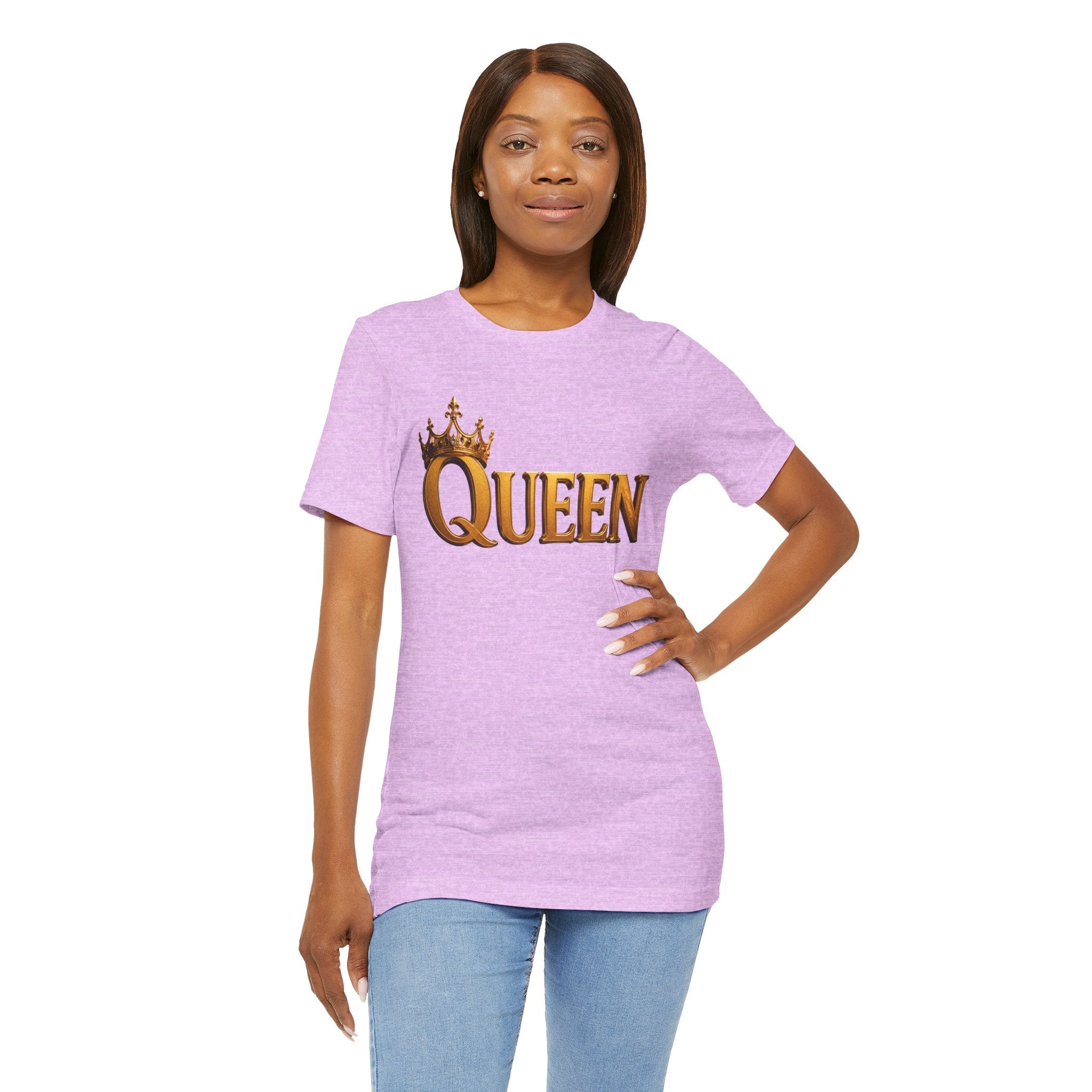 Queen Crown T-Shirt — Gold Royalty Graphic Tee