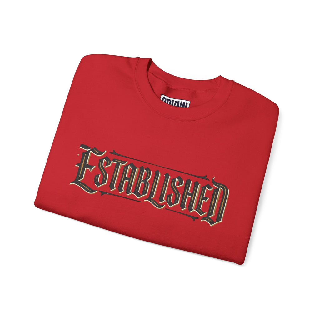 Established Gothic Crewneck Sweatshirt — Vintage Metal Band Style
