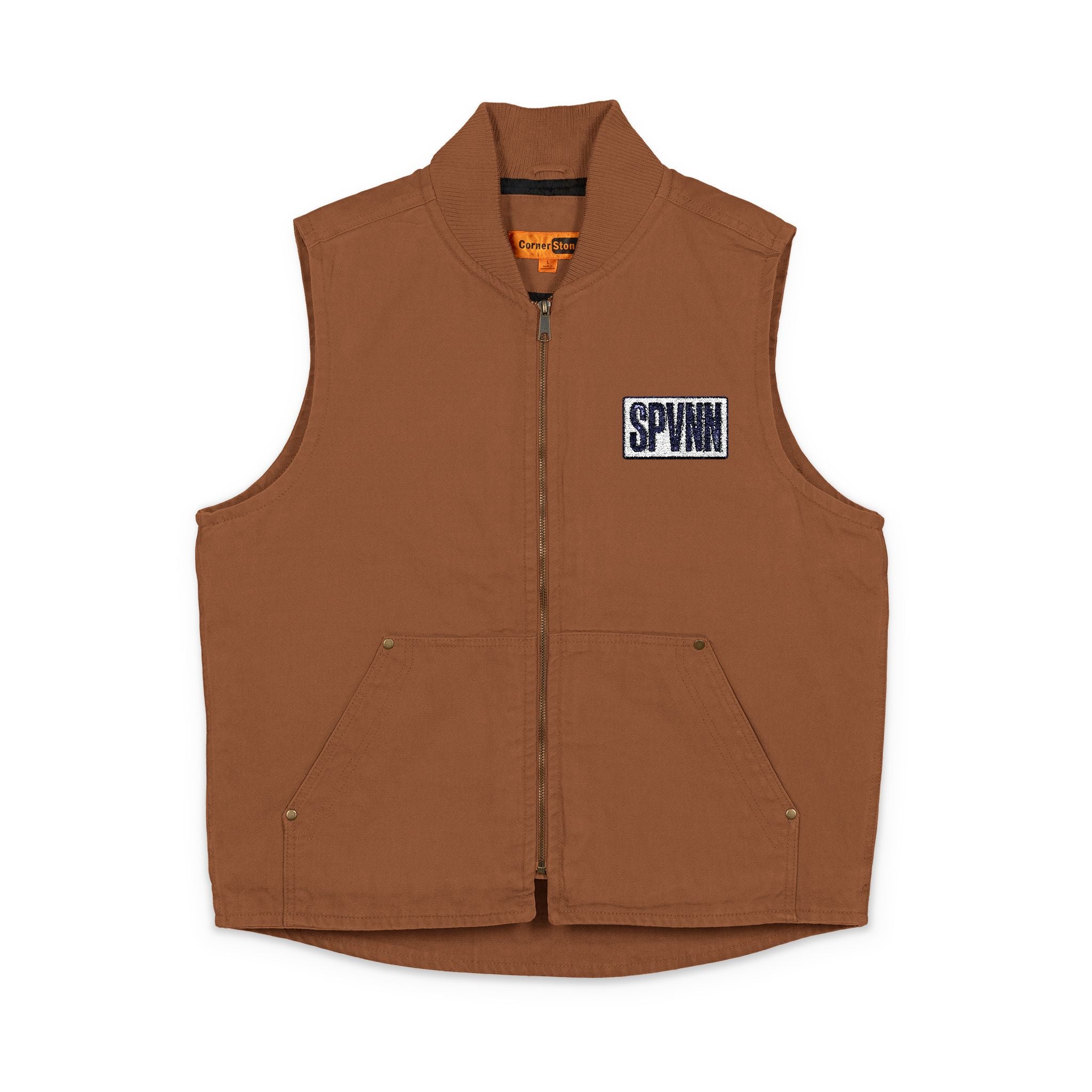 SPVNN Washed Duck Cloth Vest — Embroidered Chest Patch