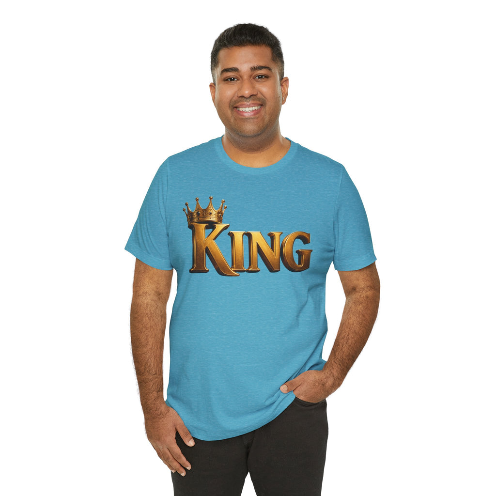 King Graphic Tee — Gold Crown Shirt for Men & Fathers