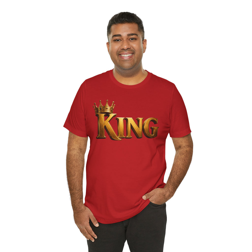 King Graphic Tee — Gold Crown Shirt for Men & Fathers