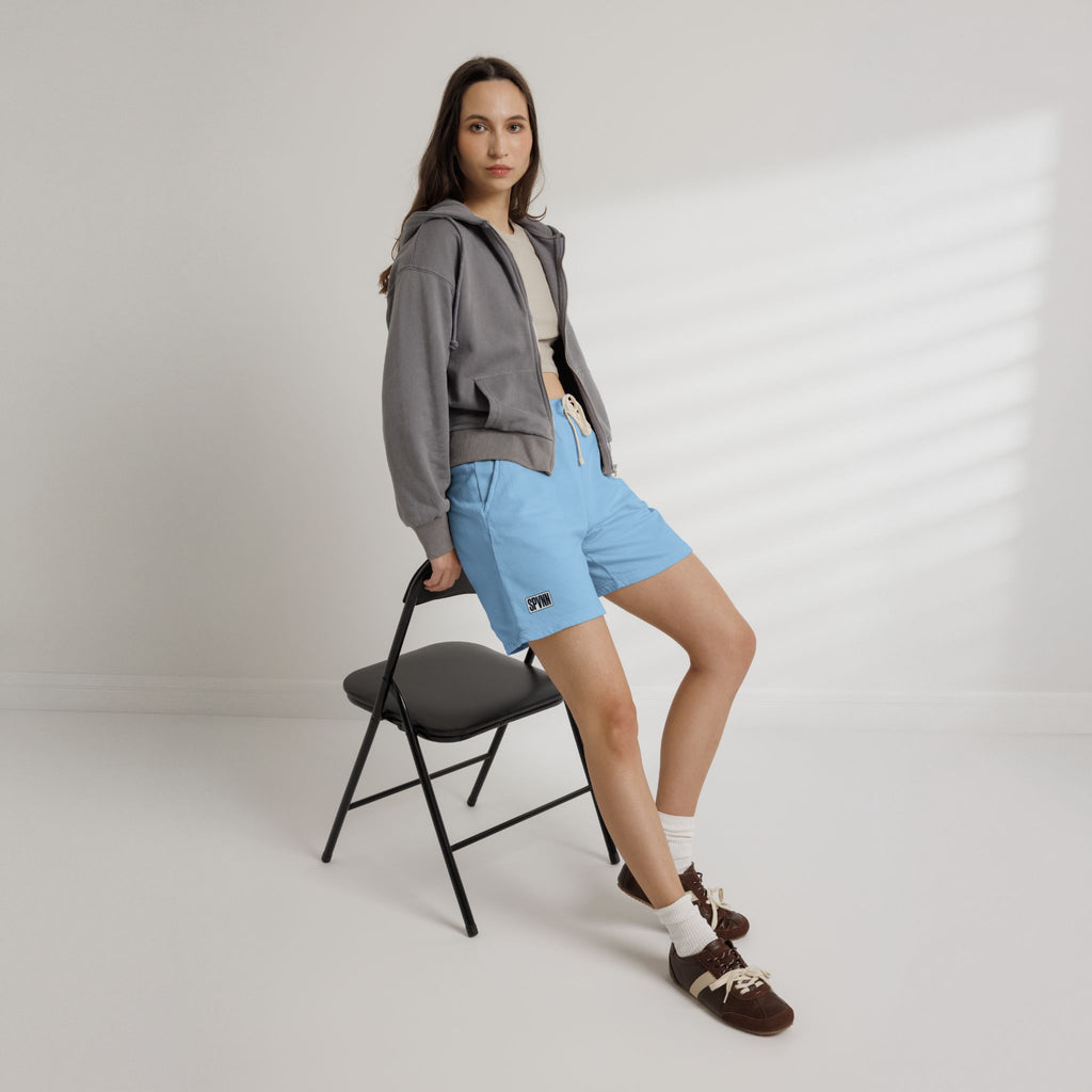 Garment-Dyed Fleece Sweat Shorts — Lightweight Casual Lounge Shorts with SPWNN Patch