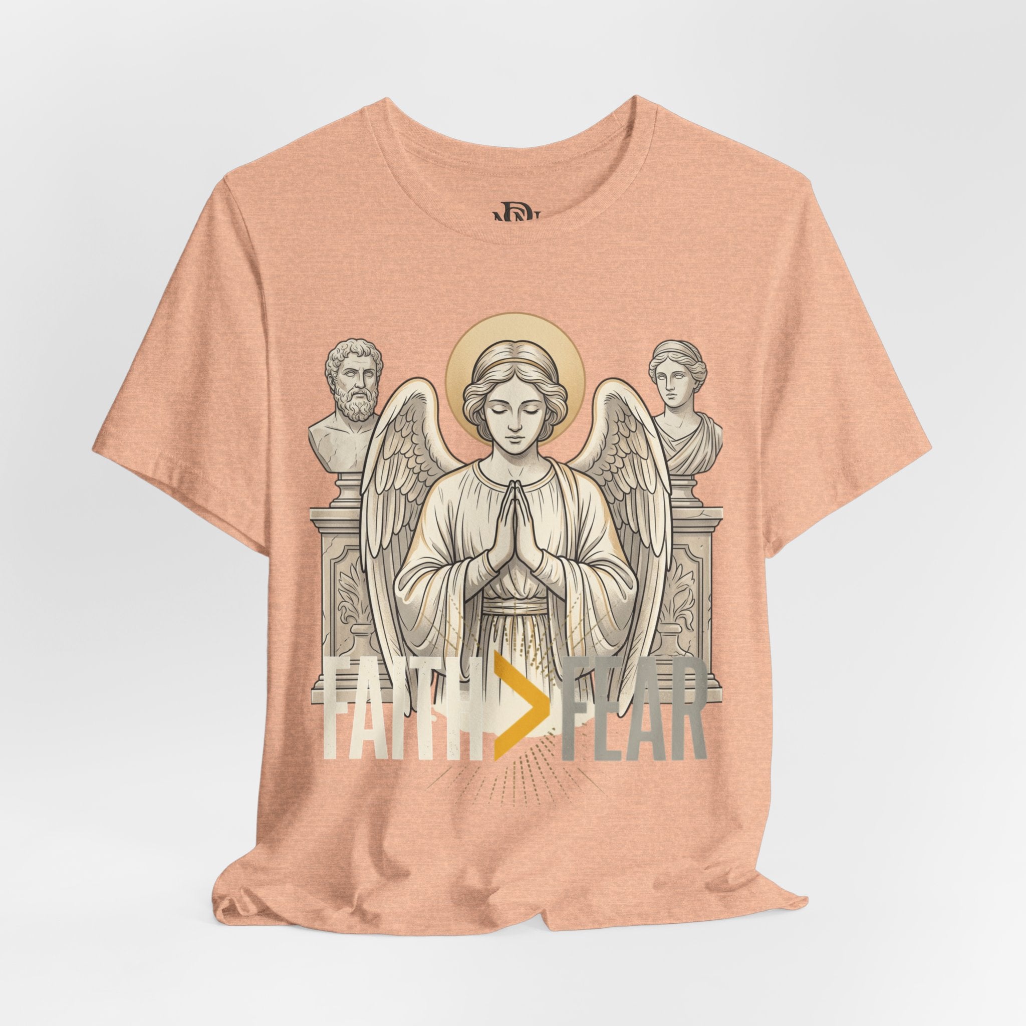 Faith Over Fear Tee — Angel Wings Christian Graphic T-Shirt