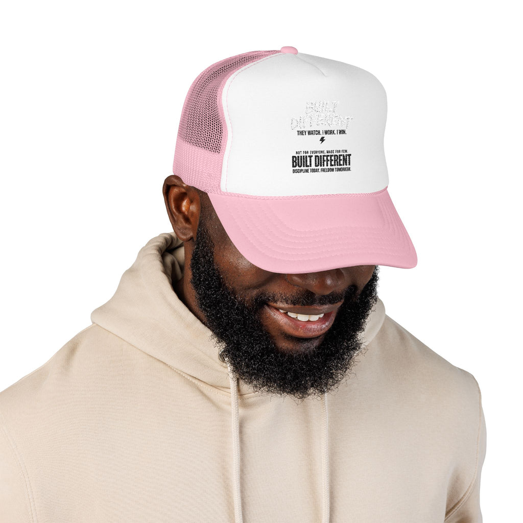 Trucker Hat — "Built Different" Foam Mesh Cap
