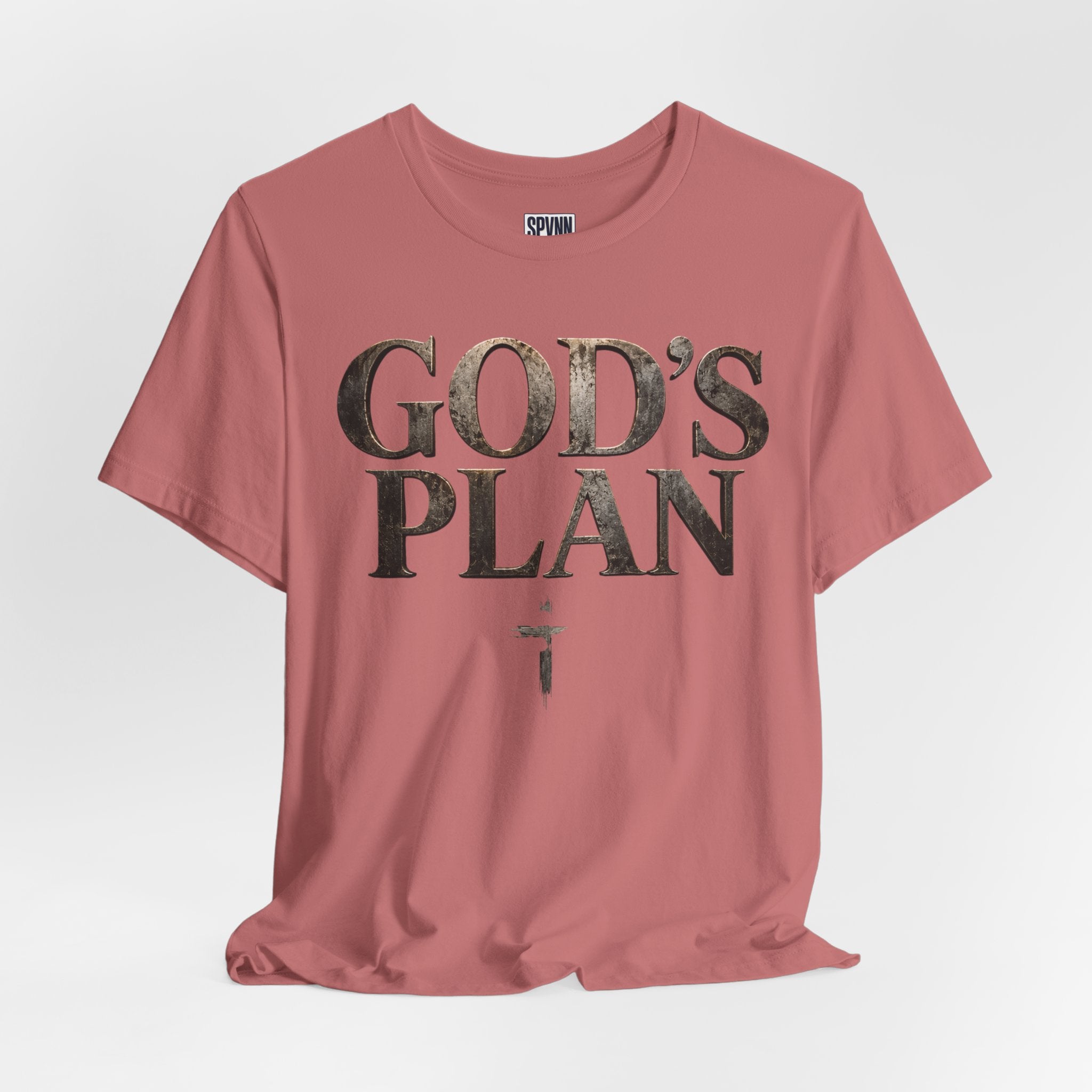 Faith Tee — "God's Plan" Front / "Faith Over Fear" Back Christian Inspirational T-Shirt