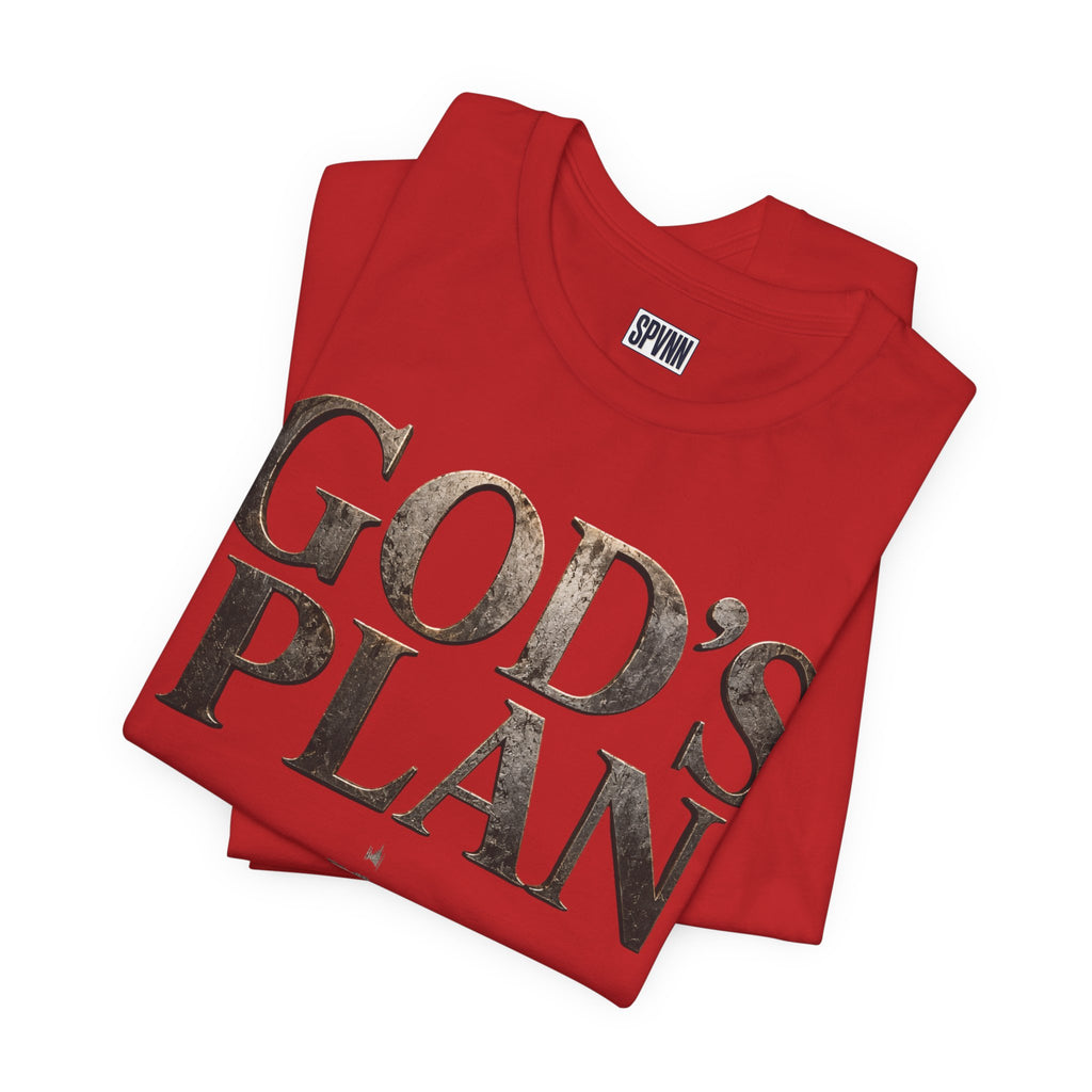 Faith Tee — "God's Plan" Front / "Faith Over Fear" Back Christian Inspirational T-Shirt