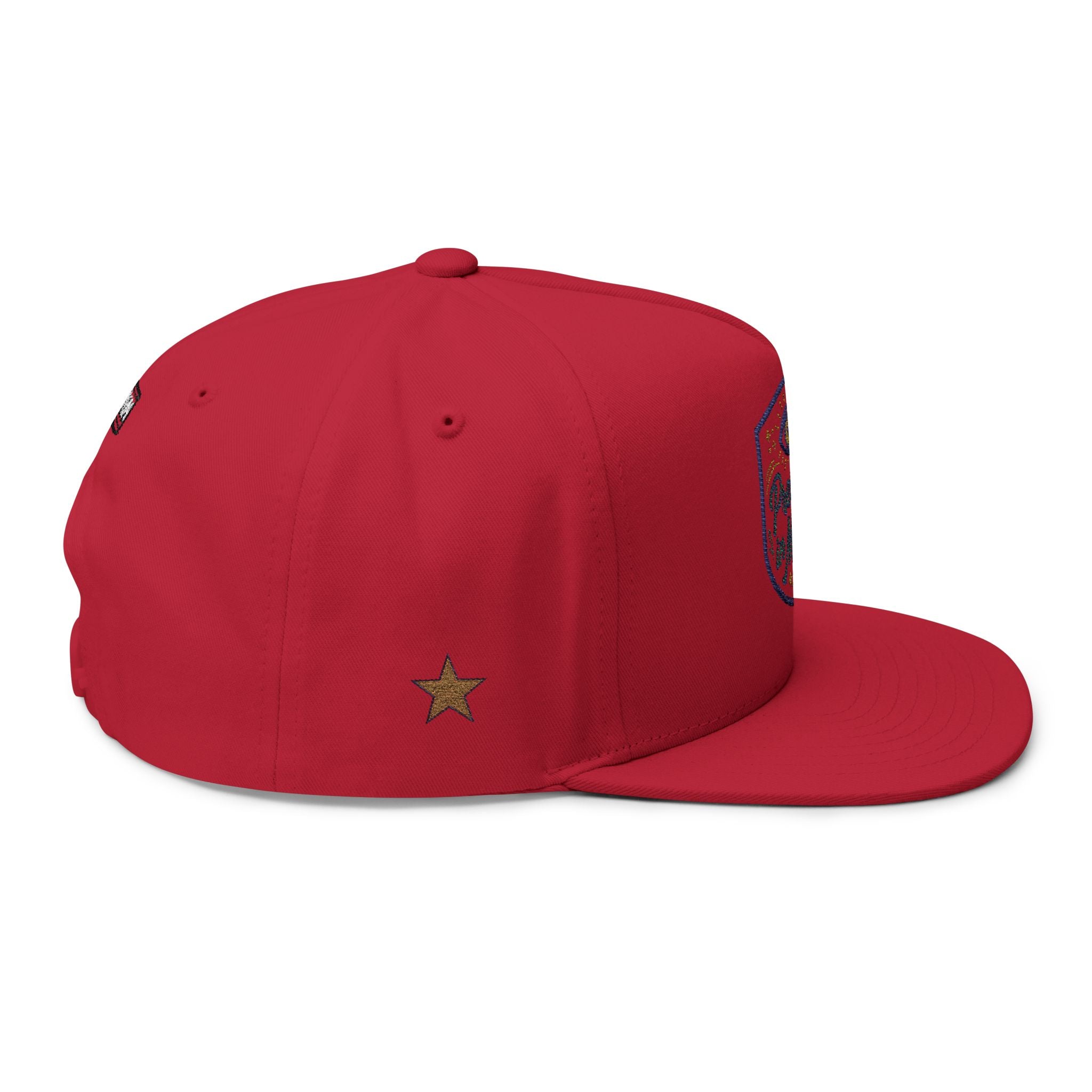 Embroidered Flat Bill Cap - "Presence in Motion" Eye Patch Design