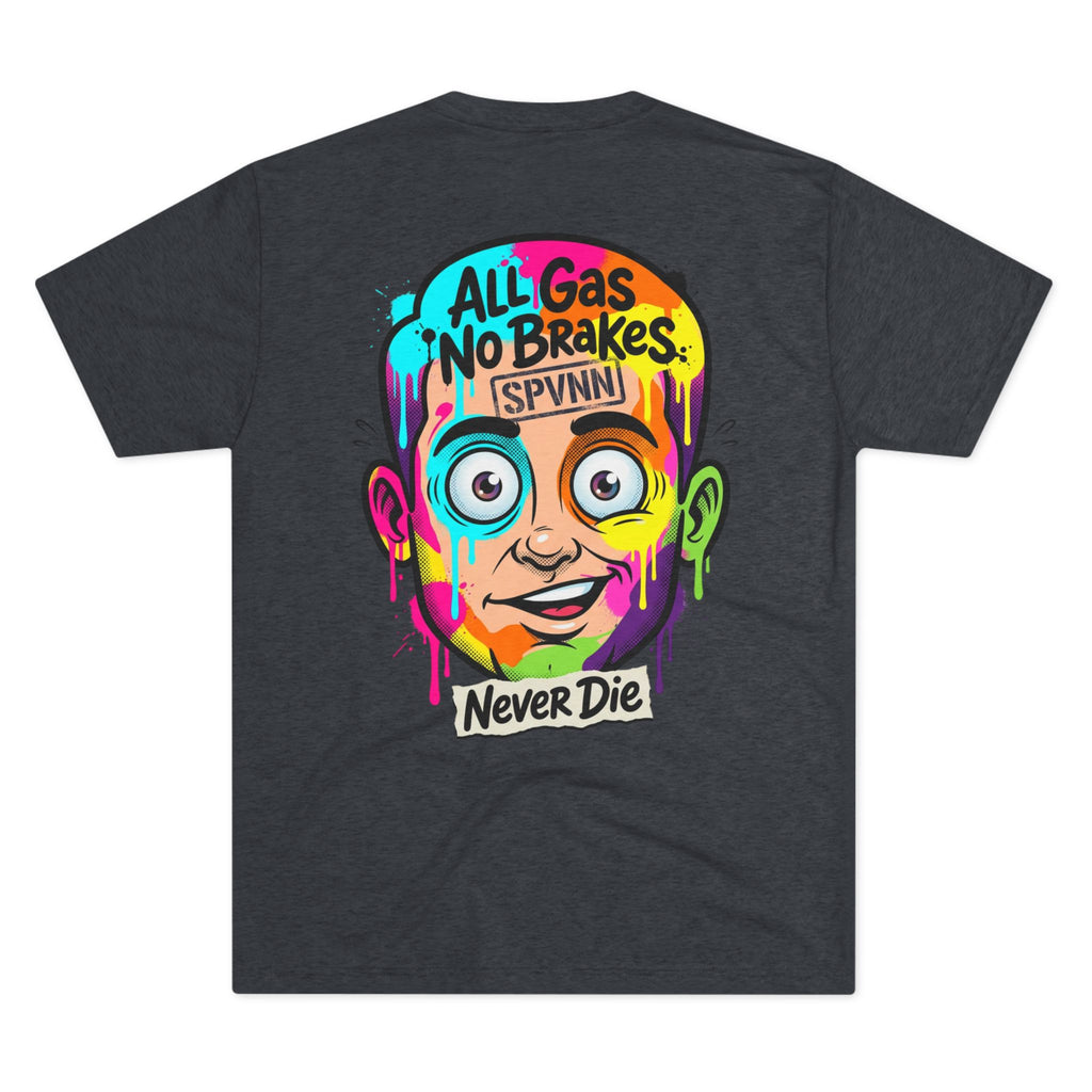 All Gas No Brakes Colorful Drip Graphic Tee