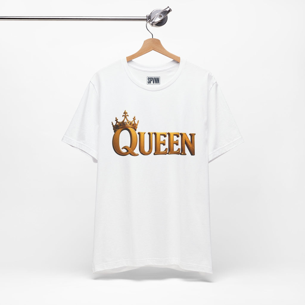 Queen Crown T-Shirt — Gold Royalty Graphic Tee