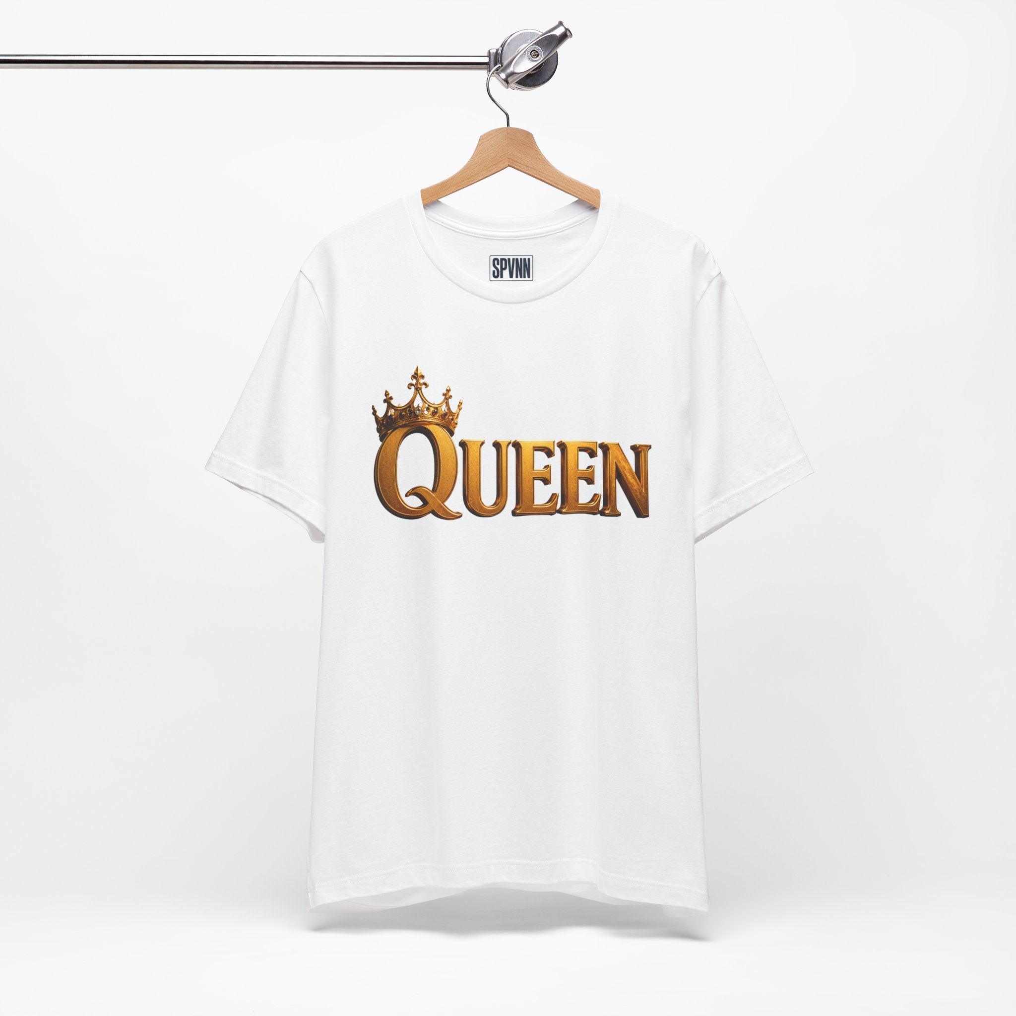 Queen Crown T-Shirt — Gold Royalty Graphic Tee