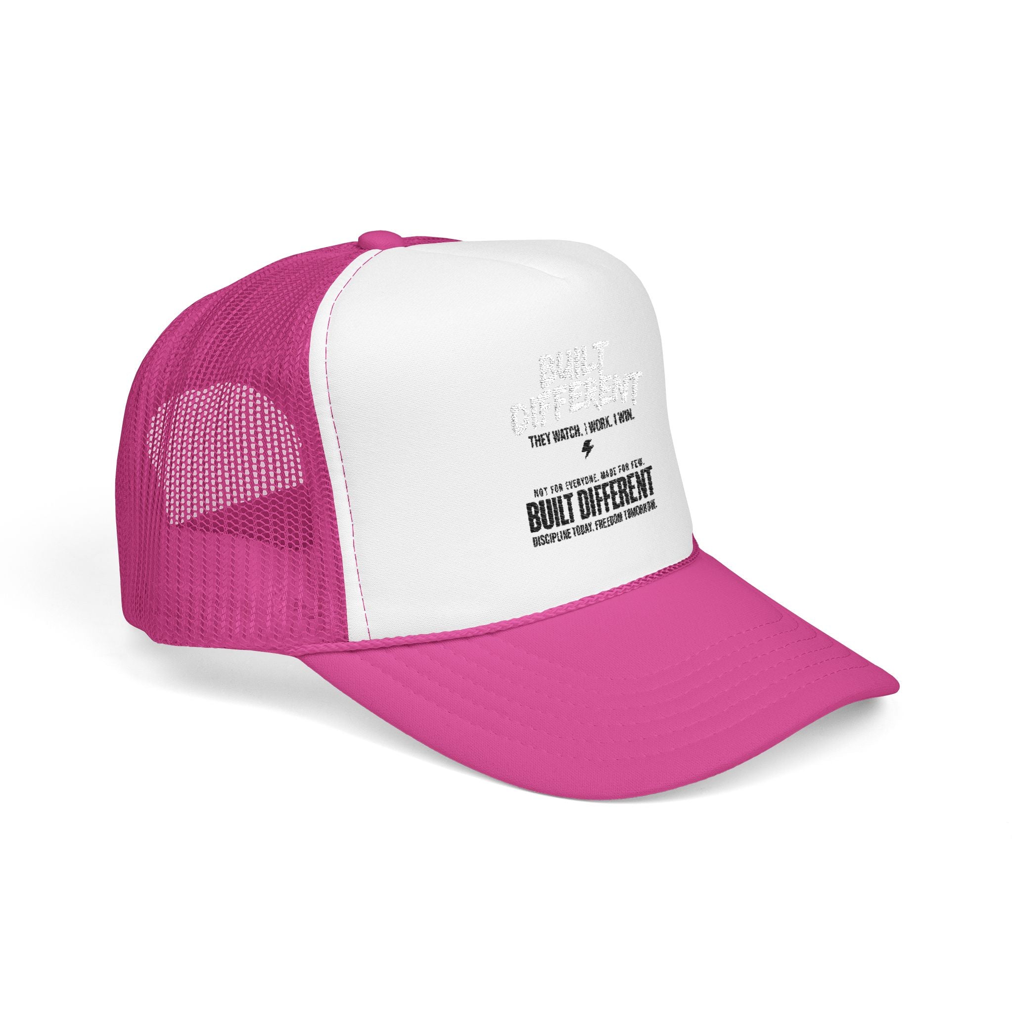Trucker Hat — "Built Different" Foam Mesh Cap