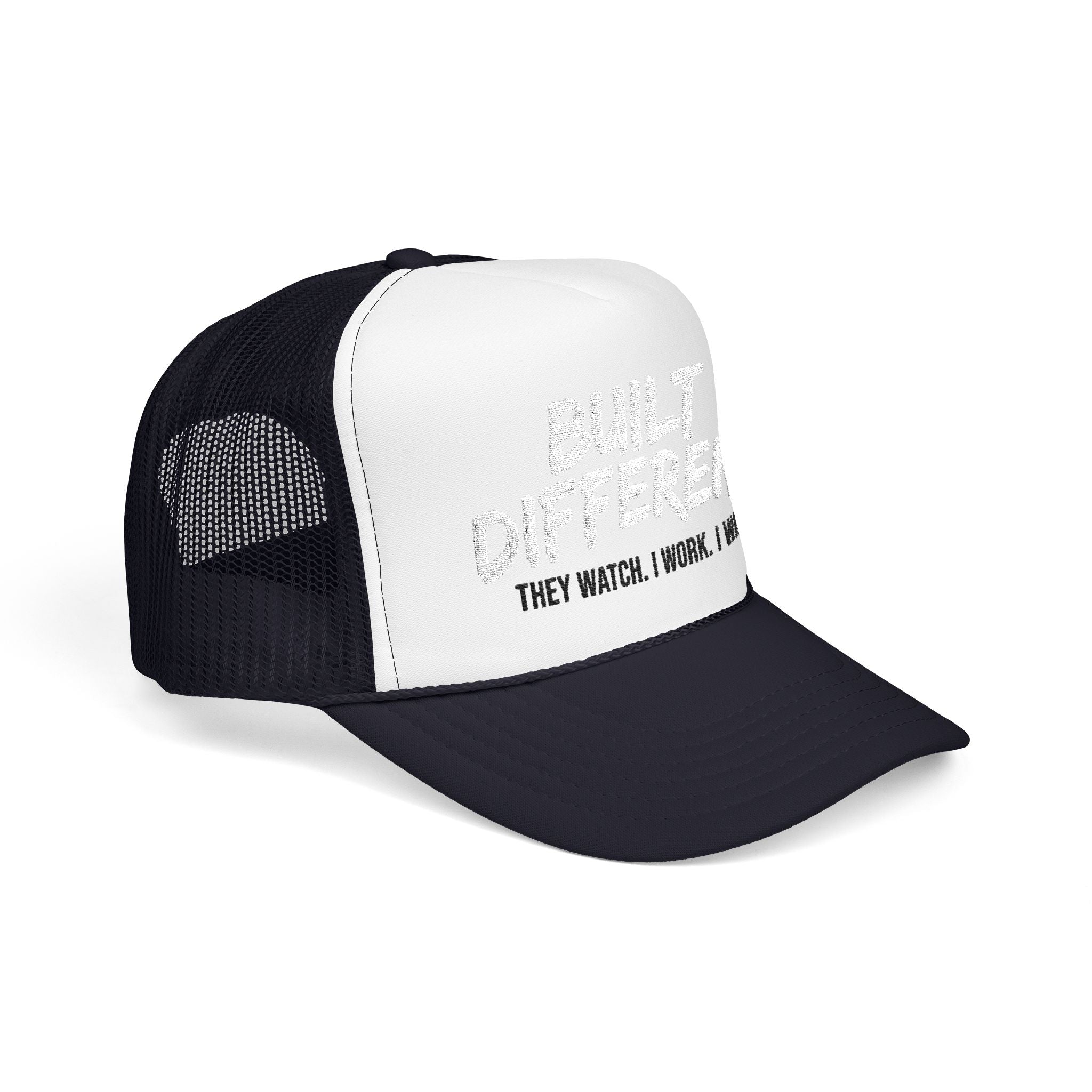 Trucker Hat — "Built Different" Foam Mesh Cap