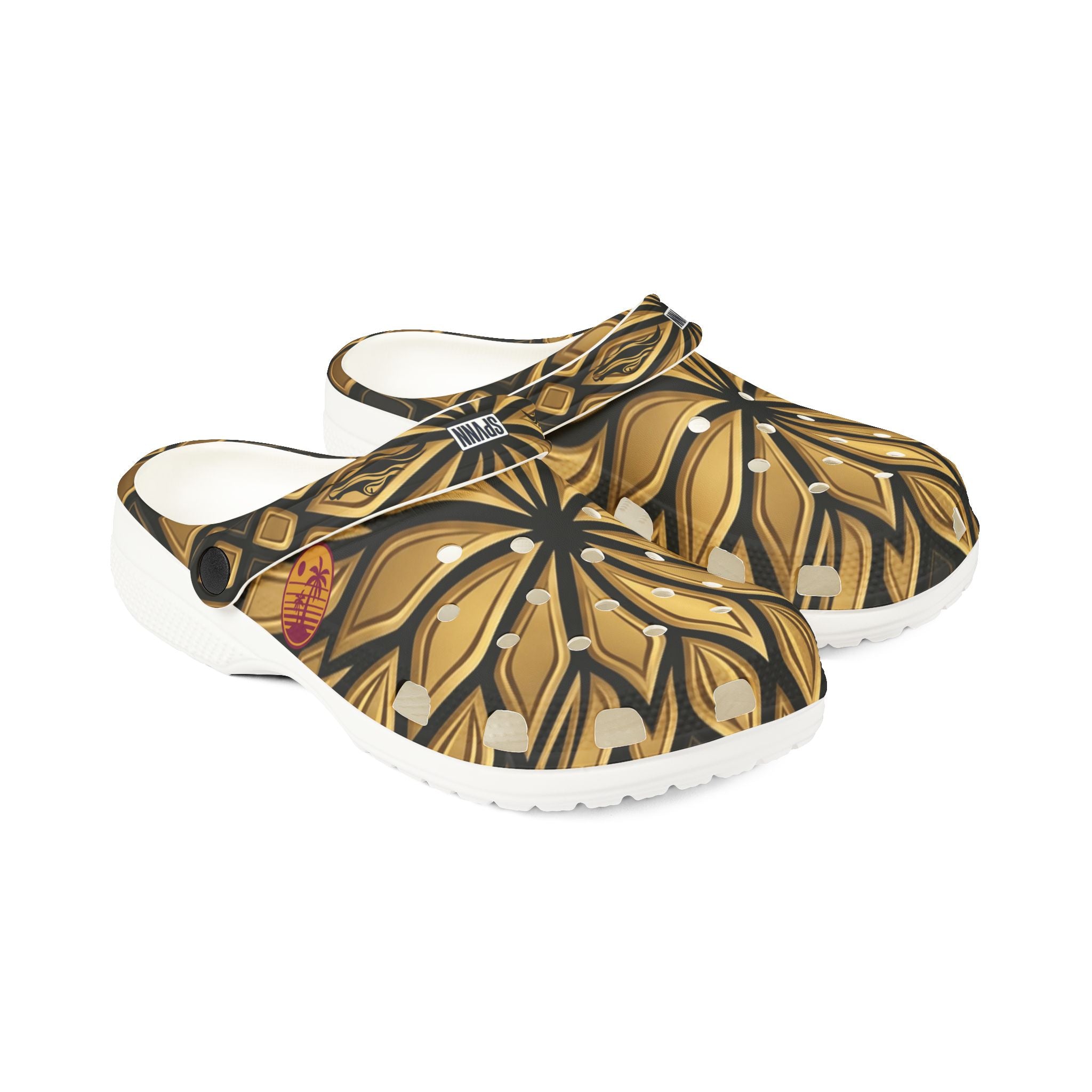 SPVNN Gold Mandala Clog — Comfortable EVA Foam Slip-On Shoes