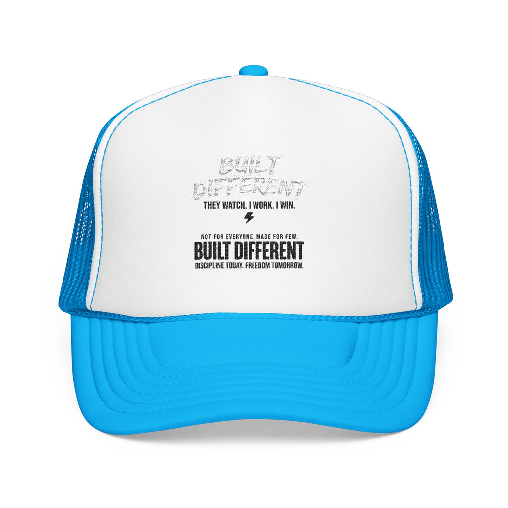 Trucker Hat — "Built Different" Foam Mesh Cap