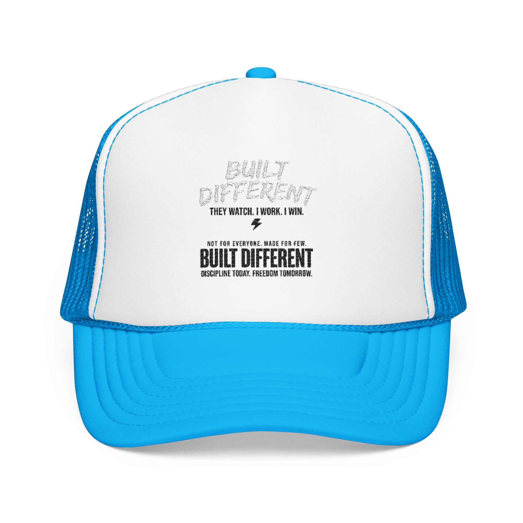 Trucker Hat — "Built Different" Foam Mesh Cap