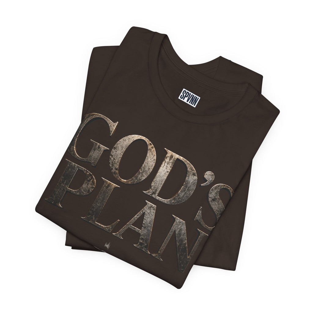 Faith Tee — "God's Plan" Front / "Faith Over Fear" Back Christian Inspirational T-Shirt