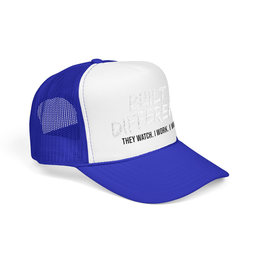 Trucker Hat — "Built Different" Foam Mesh Cap