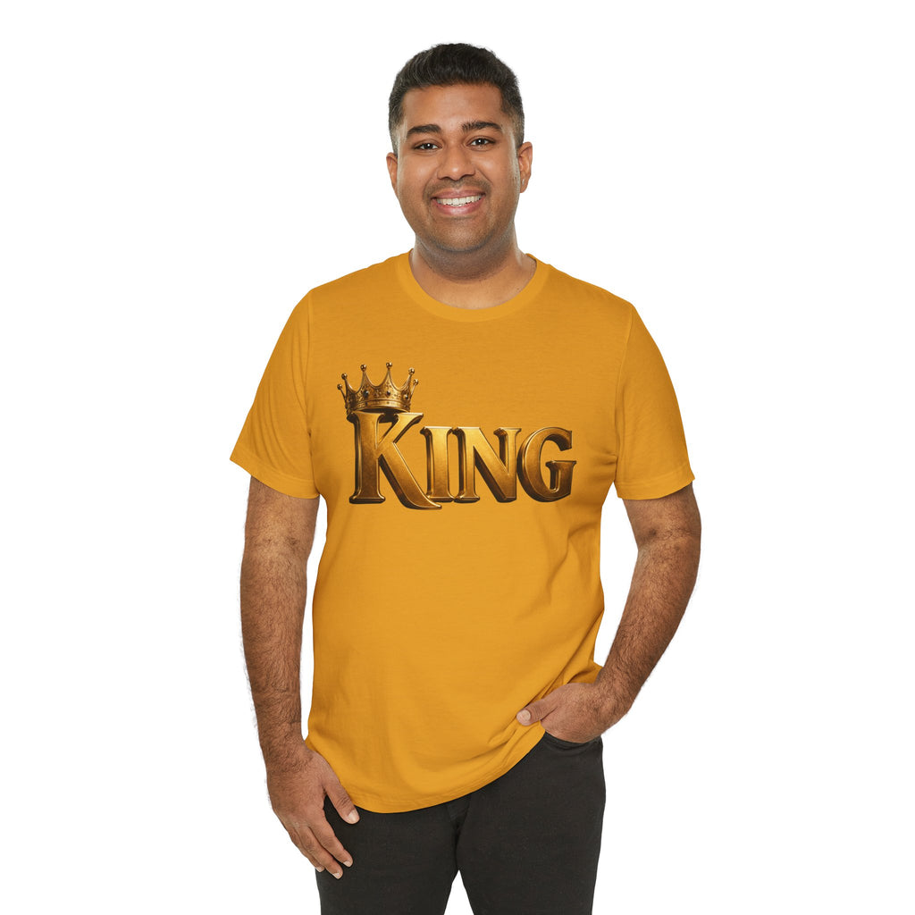 King Graphic Tee — Gold Crown Shirt for Men & Fathers