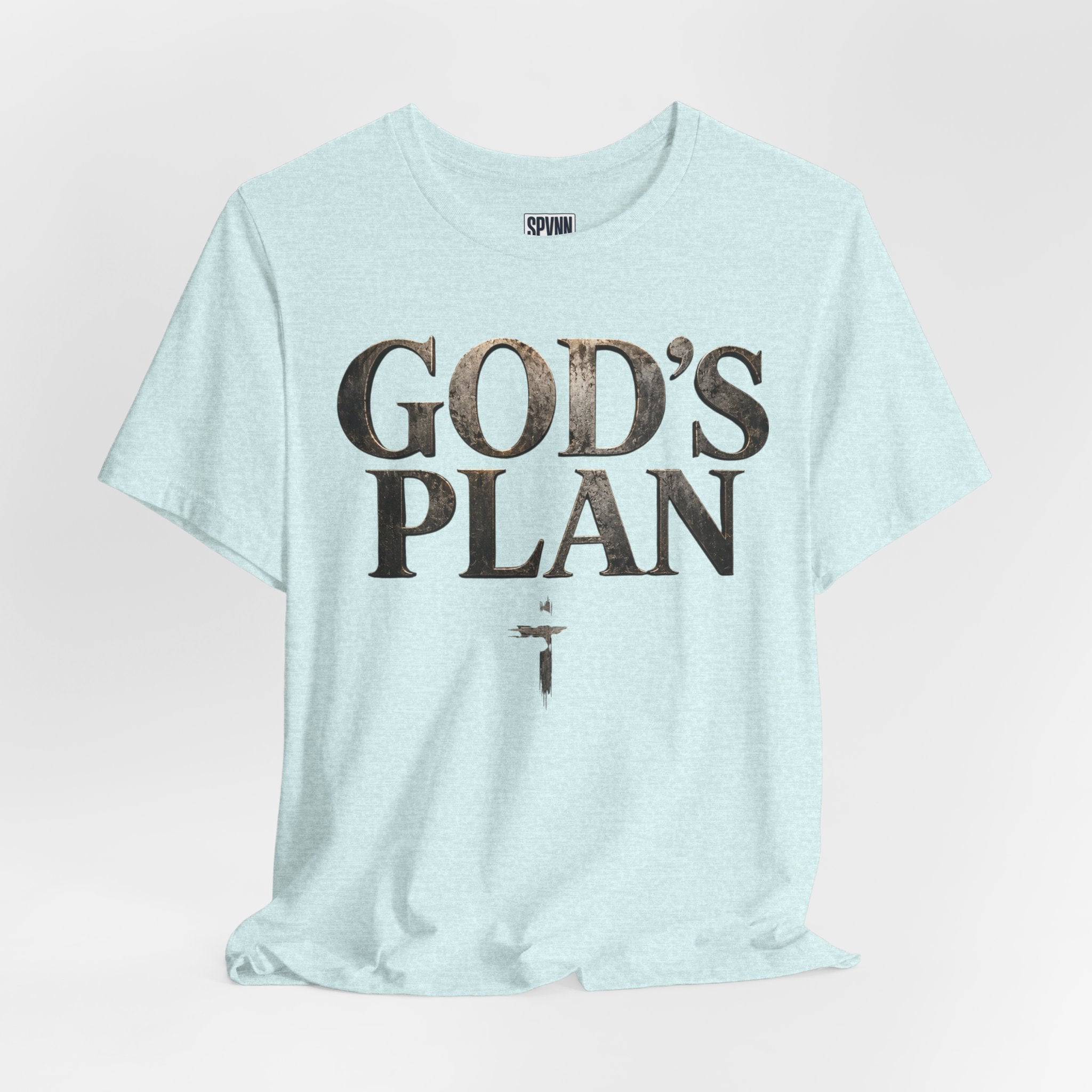 Faith Tee — "God's Plan" Front / "Faith Over Fear" Back Christian Inspirational T-Shirt